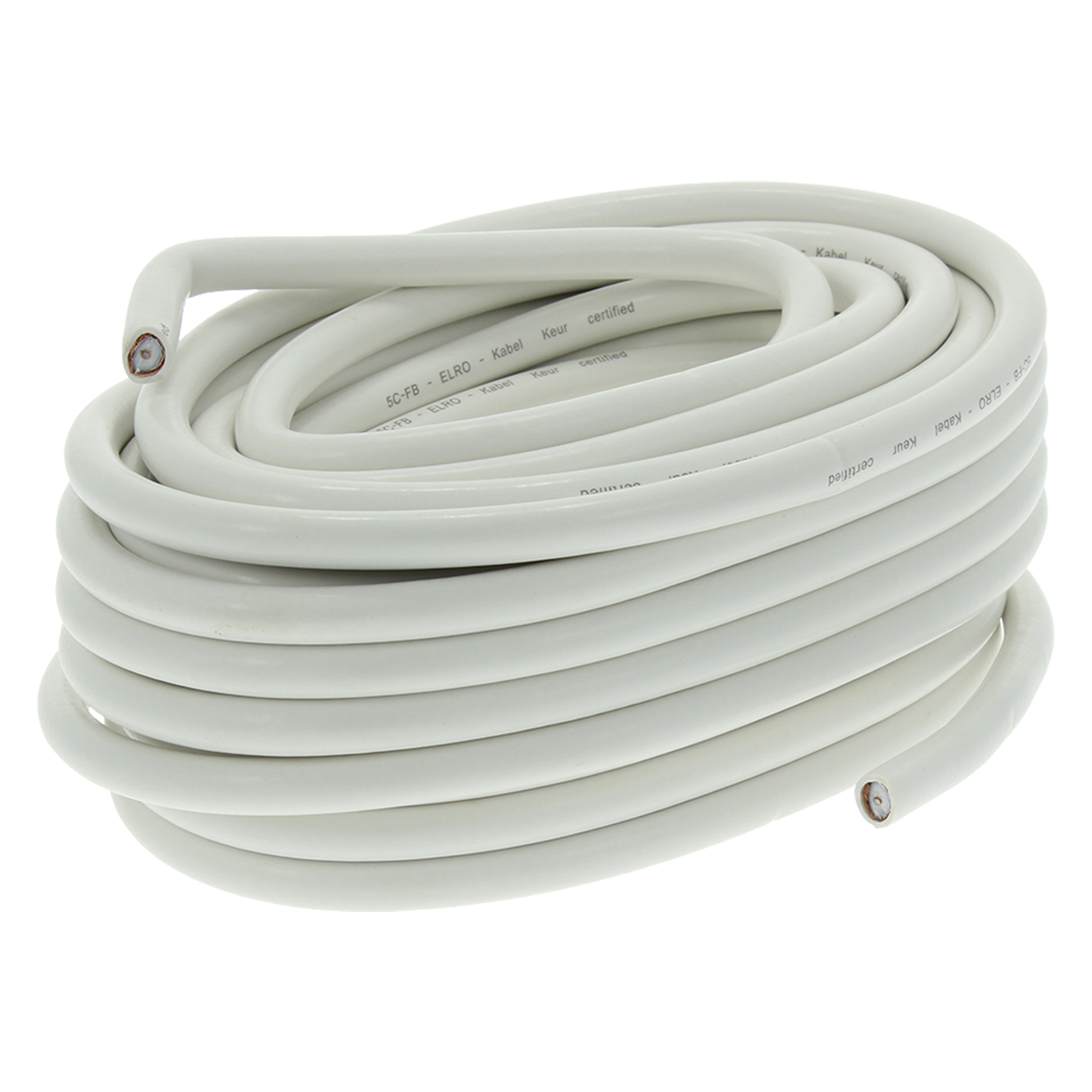 Q-Link coax kabel - prof - klasse A - Ø7 mm² - 20 m - wit