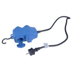 Q-Link stekkerblok - 4-voudig - IP44 - 3 x 1.5 mm² - 5 m - blauw - Afbeelding 2