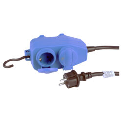 Q-Link stekkerblok - 4-voudig - IP44 - 3 x 1.5 mm² - 5 m - blauw - Afbeelding 3