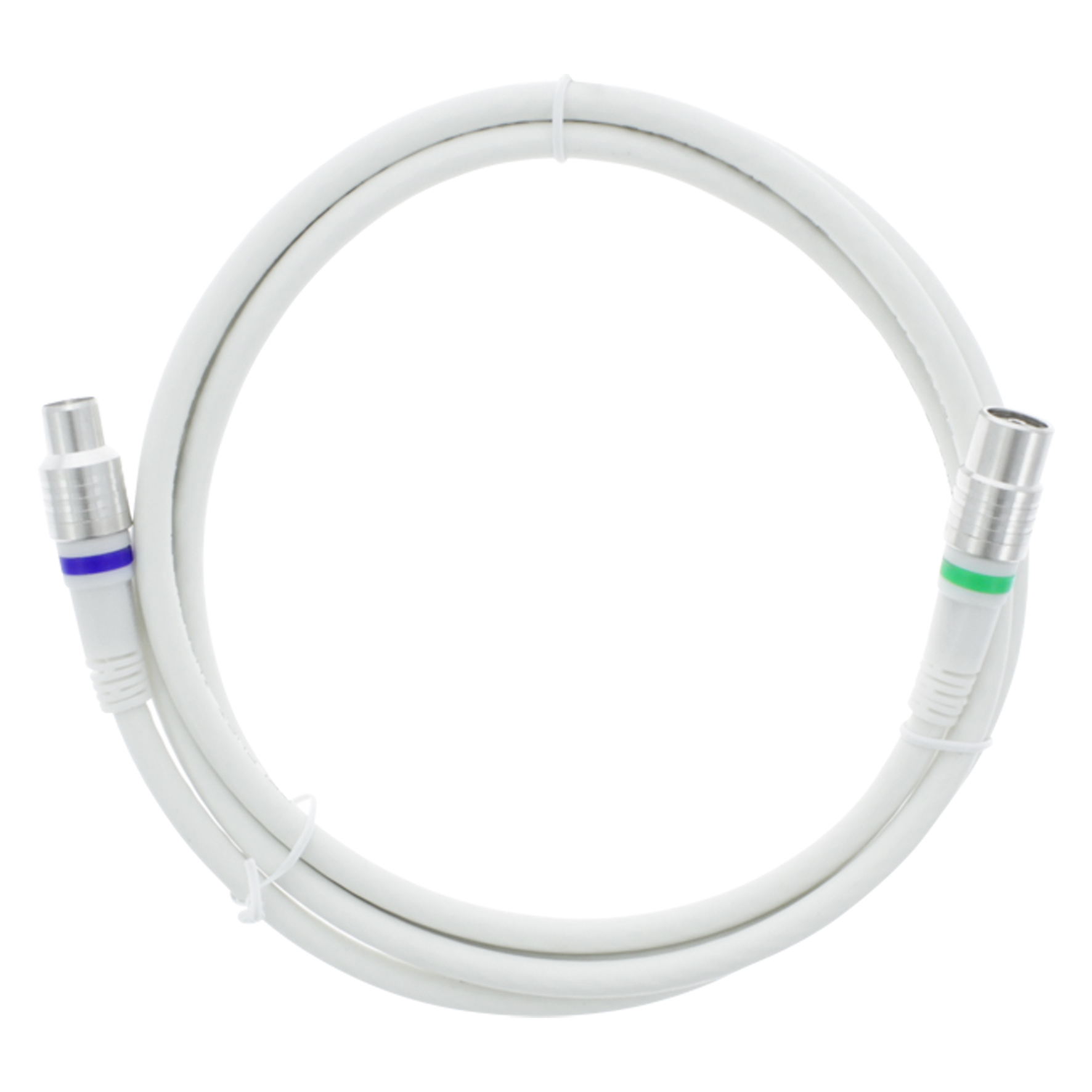 Q-Link coax kabel - belgie telenet stekker - recht - 1.5 m - wit