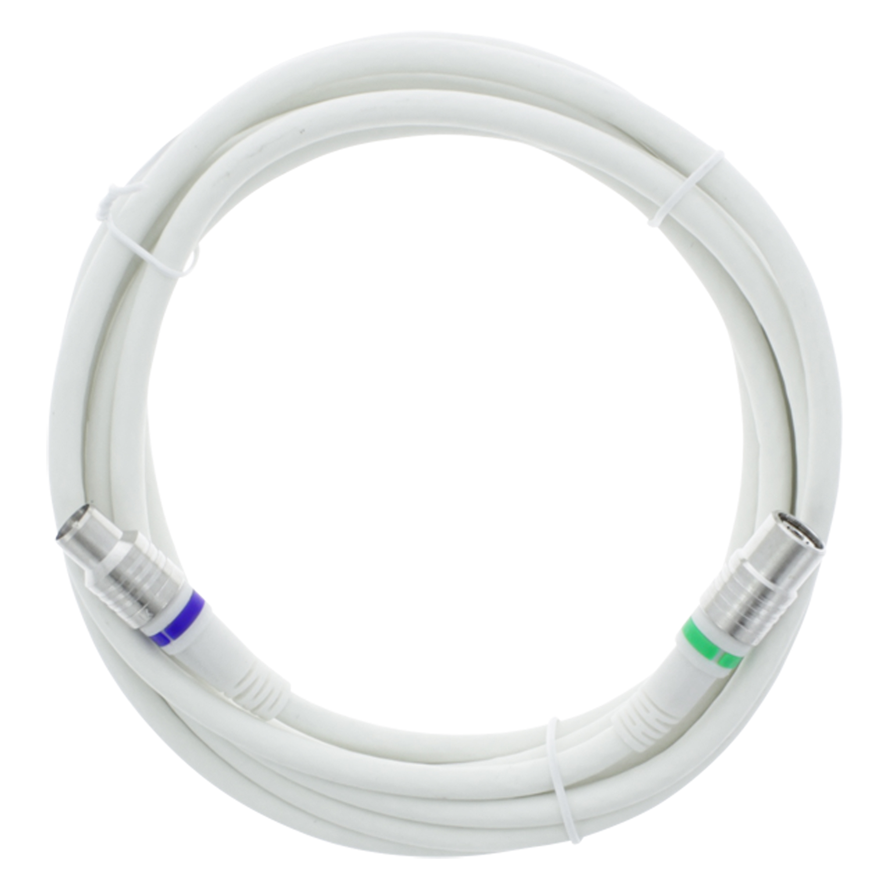 Q-Link coax kabel - belgie telenet stekker - recht - 3 m - wit