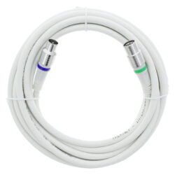 Q-Link coax kabel - stekker recht - Kabel Keur - 5 m - wit