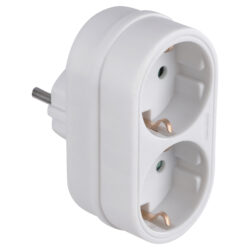 Q-Link verdeelstekker - 2 x randaarde - 16A - wit