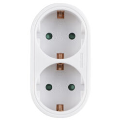 Q-Link verdeelstekker - 2 x randaarde - 16A - wit - Afbeelding 2