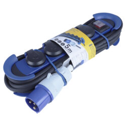 Q-Link stekkerdoos - 4-voudig - outdoor - CM-system - CEE - 3 x 1.5 mm² - 5 m - blauw - Afbeelding 2
