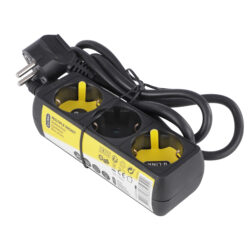 Q-Link stekkerdoos - 3-voudig - randaarde - 3 x 1.5 mm² - 1.5 m - zwart - Afbeelding 3
