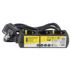 Q-Link stekkerdoos - 3-voudig - randaarde - 3 x 1.5 mm² - 1.5 m - zwart - Afbeelding 4