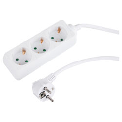 Q-Link stekkerdoos - 3-voudig - randaarde - 3 x 1.5 mm² - 3 m - wit