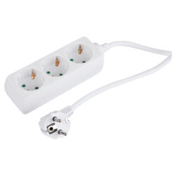 Q-Link stekkerdoos - 3-voudig - randaarde - 3 x 1.5 mm² - 5 m - wit