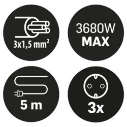 Q-Link stekkerdoos - 3-voudig - randaarde - 3 x 1.5 mm² - 5 m - wit - Afbeelding 2
