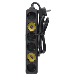 Q-Link stekkerdoos - 6-voudig - randaarde - 3 x 1.5 mm² - 1.5 m - zwart - Afbeelding 2