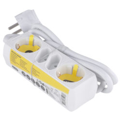 Q-Link stekkerdoos - 2 x euro/2 x randaarde - 3 x 1.5 mm² - 1.5 m - wit - Afbeelding 2