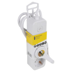 Q-Link stekkerdoos - 3-voudig - met schakelaar - plat - 3 x 1.5 mm² - 1.5 m - PVC - wit - Afbeelding 2