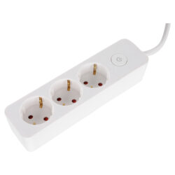Q-Link stekkerdoos - 3-voudig - met schakelaar - plat - 3 x 1.5 mm² - 1.5 m - PVC - wit - Afbeelding 3