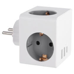 Q-Link verdeelstekker - cube - 3-voudig - randaarde - 2 x USB-A/1 x USB-C - Afbeelding 3