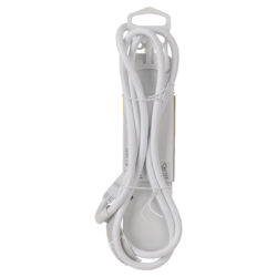 Q-Link stekkerdoos - 3-voudig - randaarde - met platte stekker - USB A/C - 3 x 1.5 mm² - 1.5 m - wit - Afbeelding 3