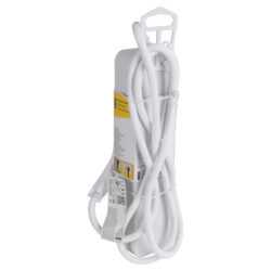 Q-Link stekkerdoos - 3-voudig - randaarde - met platte stekker - USB A/C - 3 x 1.5 mm² - 1.5 m - wit - Afbeelding 4