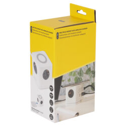 Q-Link stekkerdoos - cube - 3-voudig - randaarde - 2 x USB-A/1 x USB-C - 3 x 1.5 mm² - 1.5 m - wit/grijs - Afbeelding 2