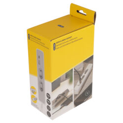 Q-Link stekkerdoos - sofa - 2 x euro - USB A/C - met platte stekker - 2 m - wit/grijs - Afbeelding 2