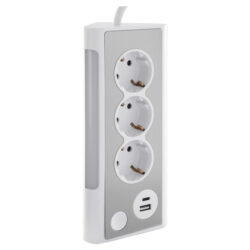 Q-Link stekkerdoos - 3-voudig - randaarde - USB A/C - met lamp - 3 x 1.5 mm² - 1.5 m - wit - Afbeelding 4