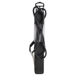 Q-Link stekkerdoos - 6-voudig - randaarde - met overspanningsbeveiliging - plat - met schakelaar - 3 x 1.5 mm² - 1.5 m - zwart - Afbeelding 3