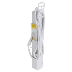 Q-Link stekkerdoos - 6-voudig - randaarde - met overspanningsbeveiliging - plat - met schakelaar - 3 x 1.5 mm² - 1.5 m - wit - Afbeelding 4