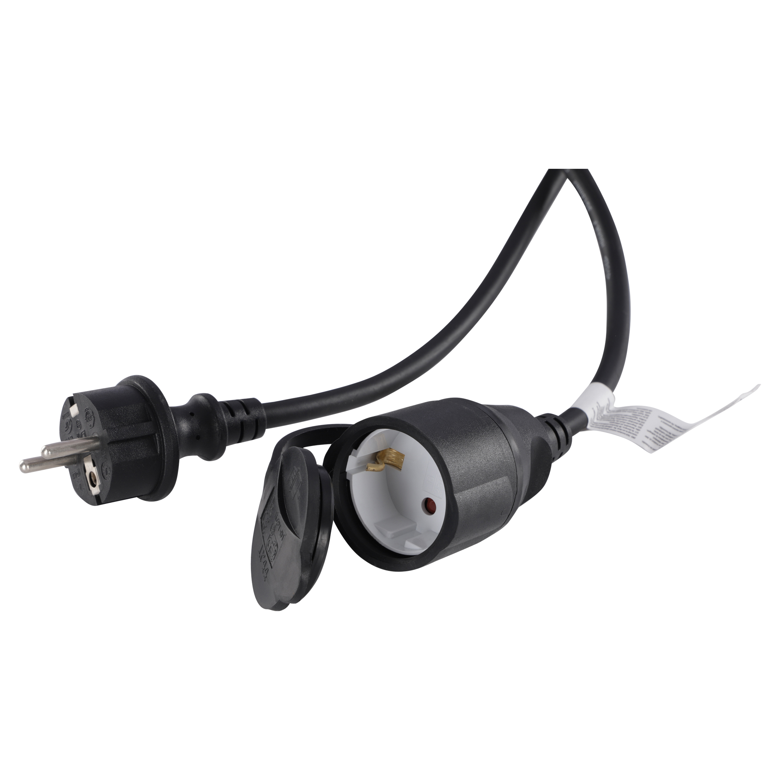 Q-Link verlengsnoer - randaarde - IP44 - H05RRF - 3 x 1.5 mm² - 20 m - zwart