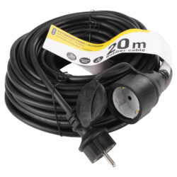 Q-Link verlengsnoer - randaarde - IP44 - H05RRF - 3 x 1.5 mm² - 20 m - zwart - Afbeelding 2