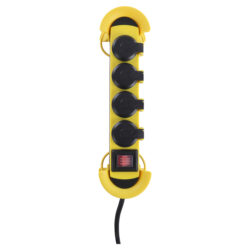 Q-Link stekkerdoos - 4-voudig - randaarde - CM-system - IP44 - 3 x 1.5 mm² - 5 m - geel/zwart - Afbeelding 3