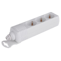 Q-Link stekkerdoos - installatie - 3-voudig - randaarde - wit