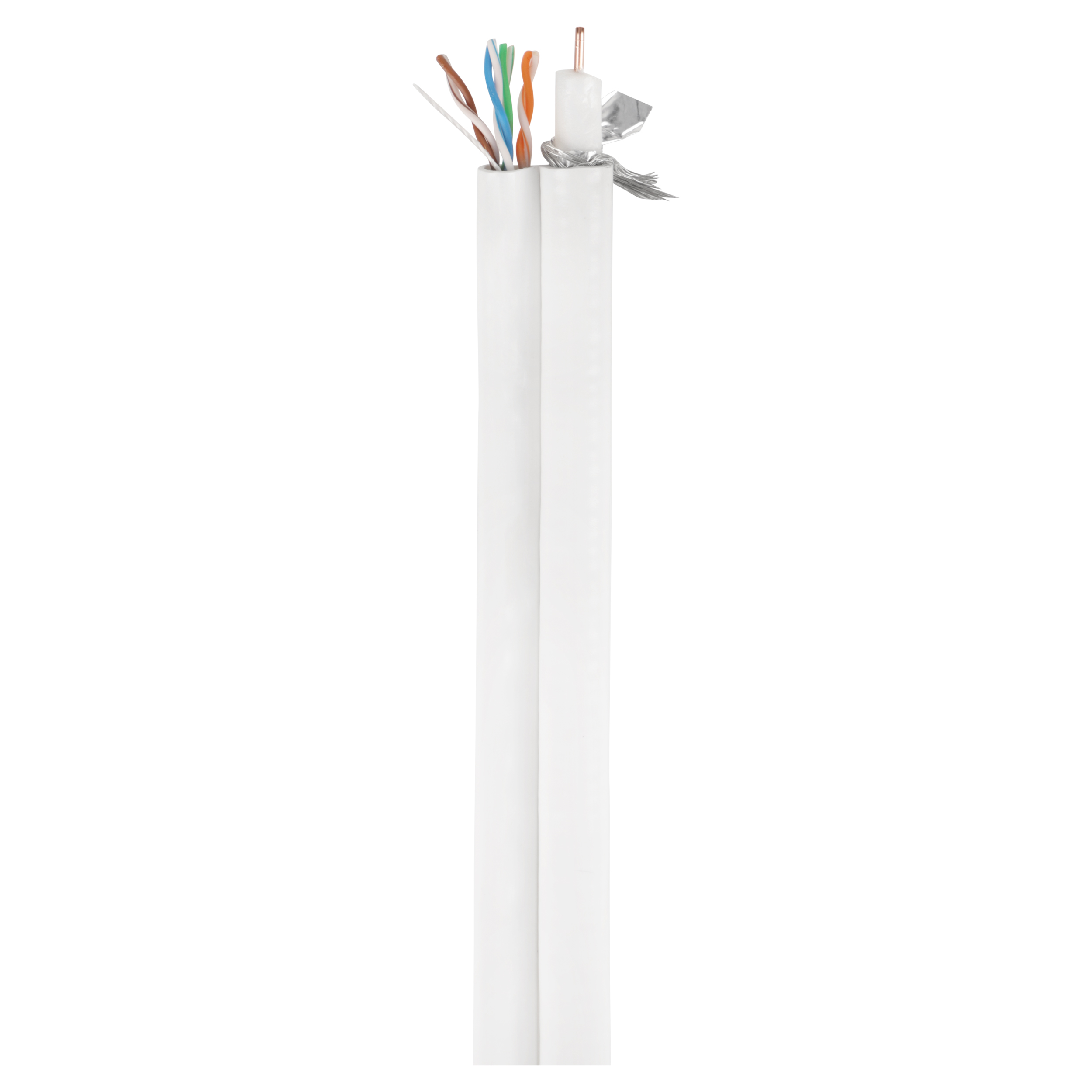 Q-Link COAX/UTP kabel - DUO - RG6/CAT5E - 50 m - wit