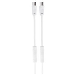 Q-Link COAX kabel - 3C2V - HF - stekker recht - 5 m - wit