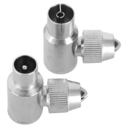 Q-Link COAX stekker - haaks - 1 male - 1 female - metaal - Afbeelding 3