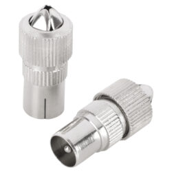 Q-Link COAX stekker - recht - male/female - metaal - Afbeelding 2