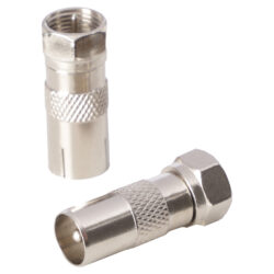 Q-Link COAX adapter - 1 male/f-connector - 1 female/f-connector - binnen draads