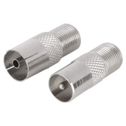 Q-Link COAX adapter - 1 male/f-connector - 1 female/f-connector - buiten draads