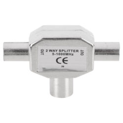 Q-Link COAX splitter - tv - 1 male/2 female - metaal - Afbeelding 2