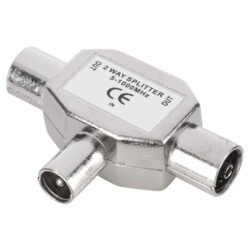 Q-Link COAX splitter - radio - 1 male/2 female - metaal