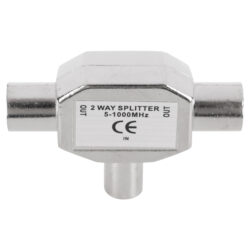 Q-Link COAX splitter - radio - 1 male/2 female - metaal - Afbeelding 2