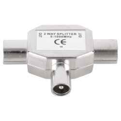 Q-Link COAX splitter - radio - 1 male/2 female - metaal - Afbeelding 3