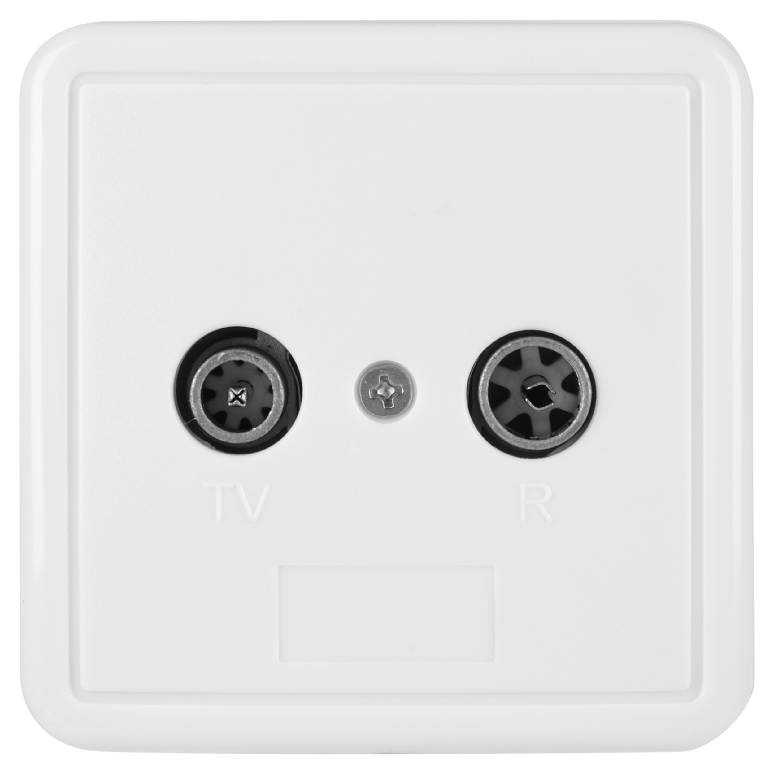 Q-Link COAX contactdoos - radio/tv - eind/rijg - opbouw - wit