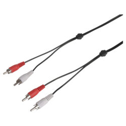 Q-Link tulp kabel - 2 RCA/2 RCA - male-male - rood/wit - 1.5 m - Afbeelding 4