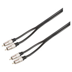 Q-Link tulp kabel - PQ - 2 RCA/2 RCA - male-male - zwart - 1.5 m - Afbeelding 4