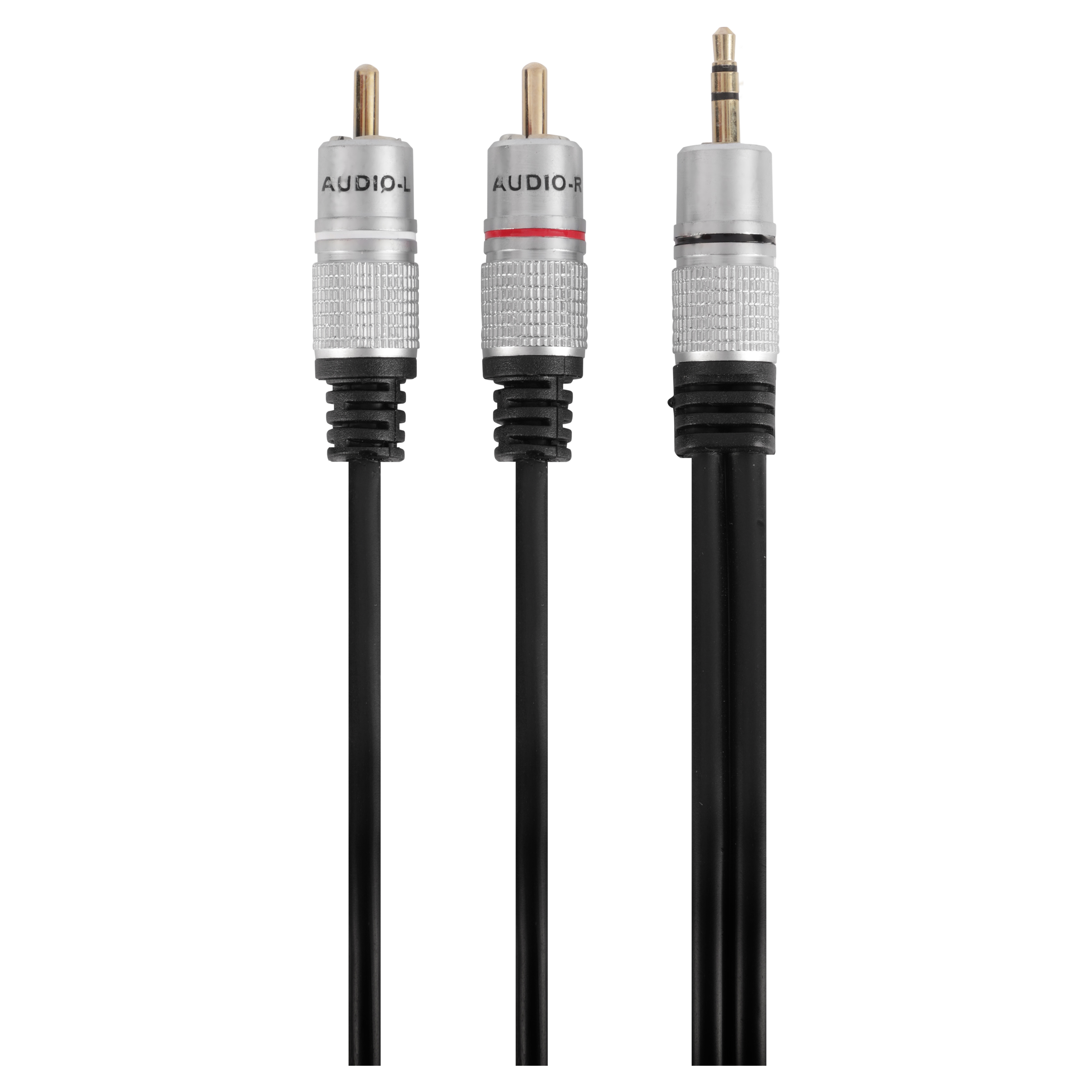 Q-Link tulp/stereo kabel - 2 RCA/ST 3.5mm - zwart - 2 m