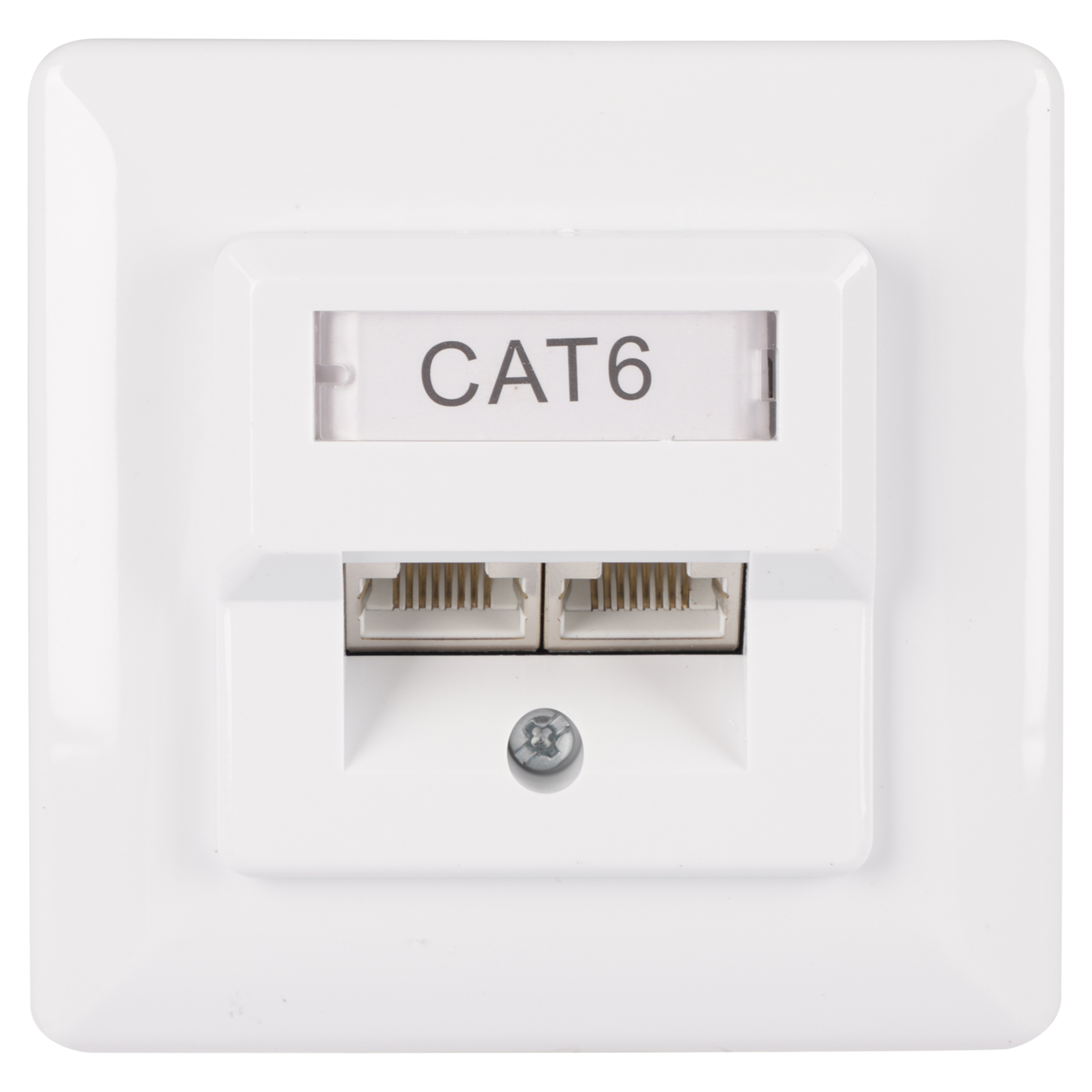 Q-Link FTP contactdoos - inbouw - 2-voudig - RJ45 - CAT6 - KPN - wit