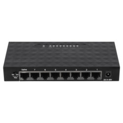 Q-Link netwerkswitch - 8-poorten - 1000 mbps - 230V - zwart - Afbeelding 2