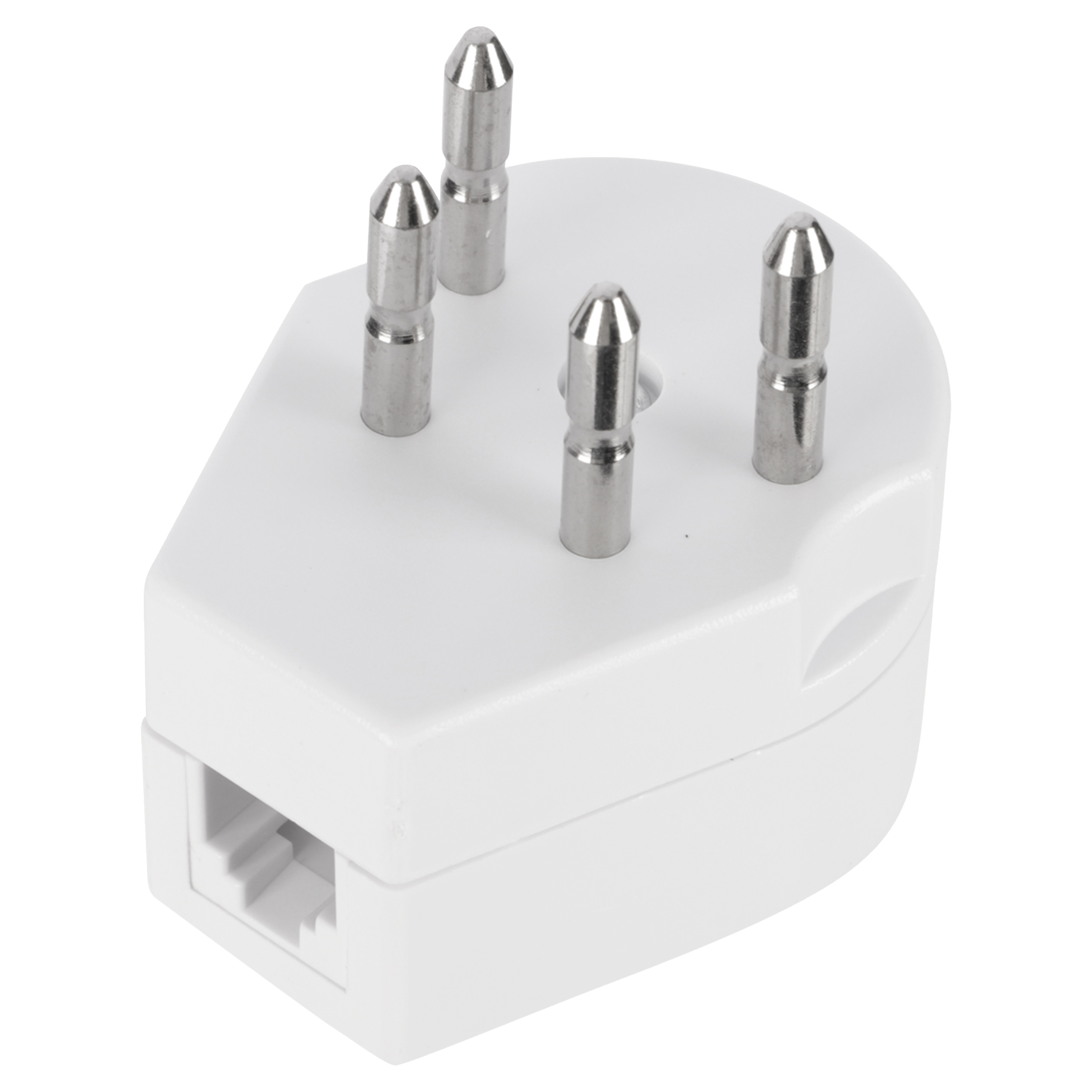 Q-Link telefoon stekker - NL - tweeweg - modulair - 4-polig - wit