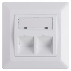 Q-Link FTP contactdoos - inbouw - 2-voudig - RJ45 - CAT7 - KPN - wit