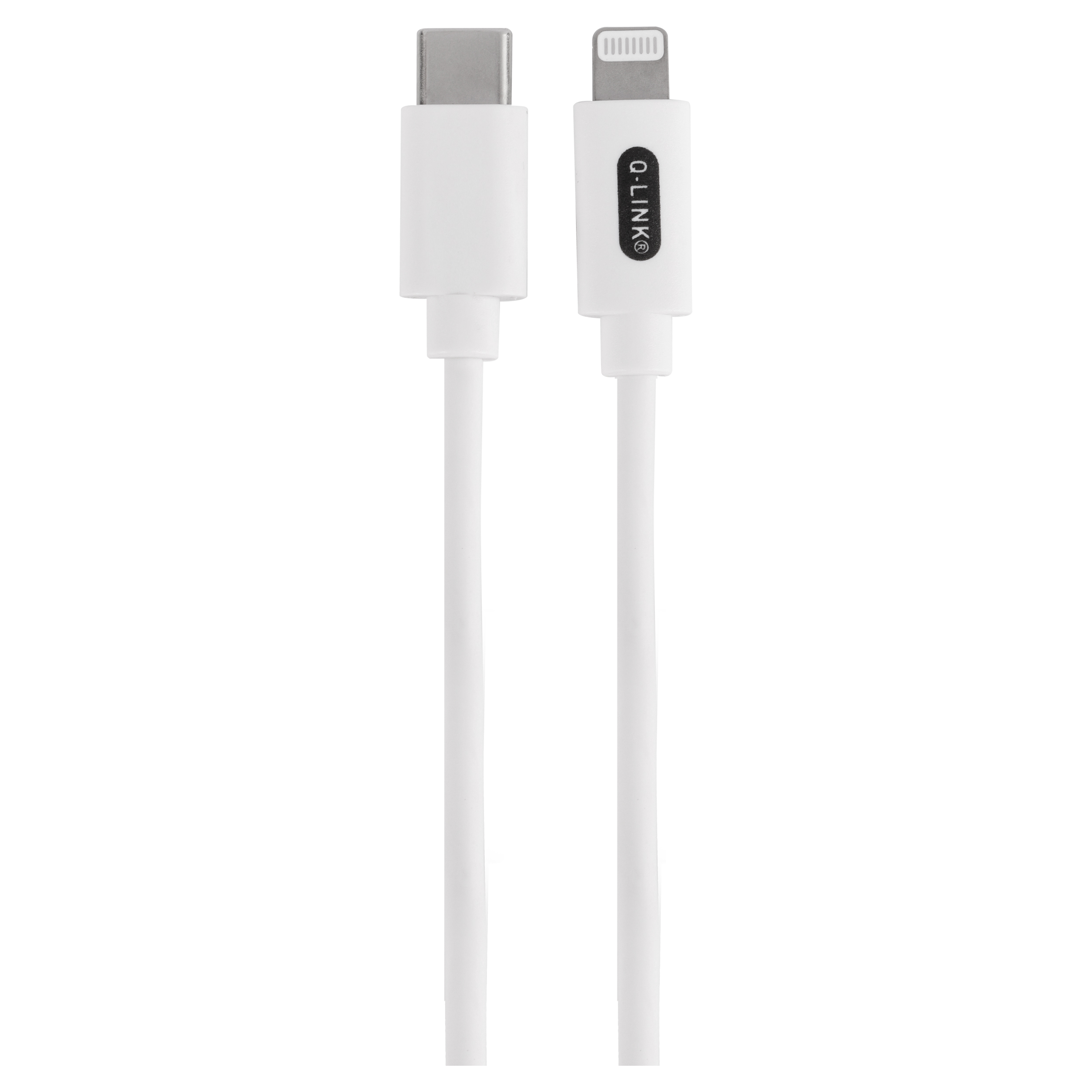 Q-Link datakabel - type-C/iPhone - MFI - wit - 1 m