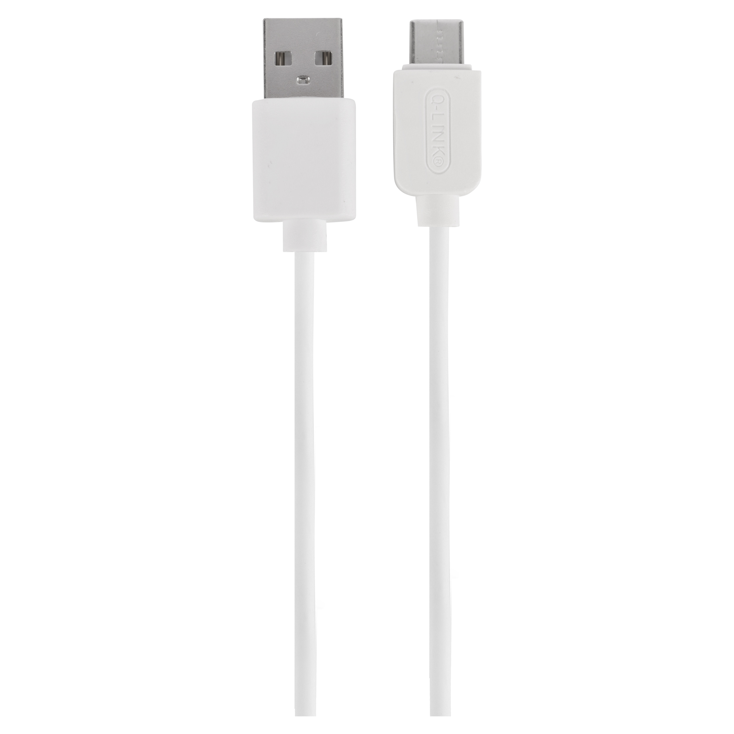 Q-Link datakabel - 2.0 - USB-A/type-C - wit - 1.5 m